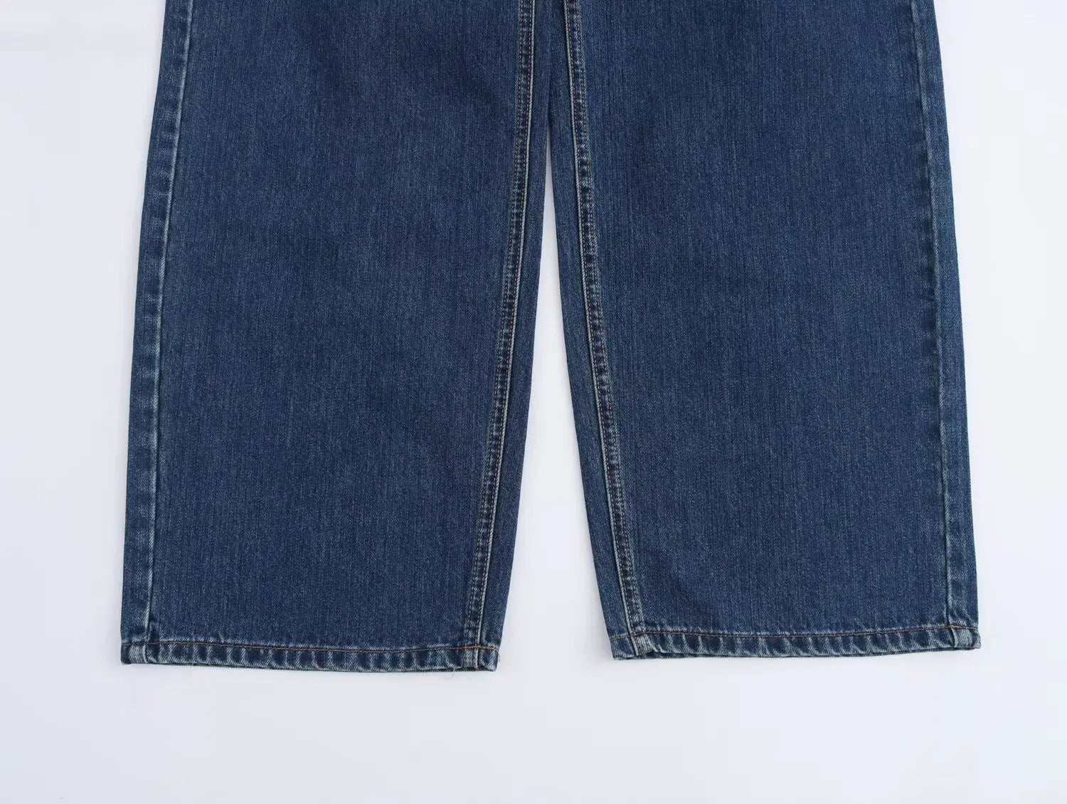 HH femmes 2025 mode jean droit Vintage solide décontracté taille haute jambe large Denim pantalon haute rue dame pantalon jean