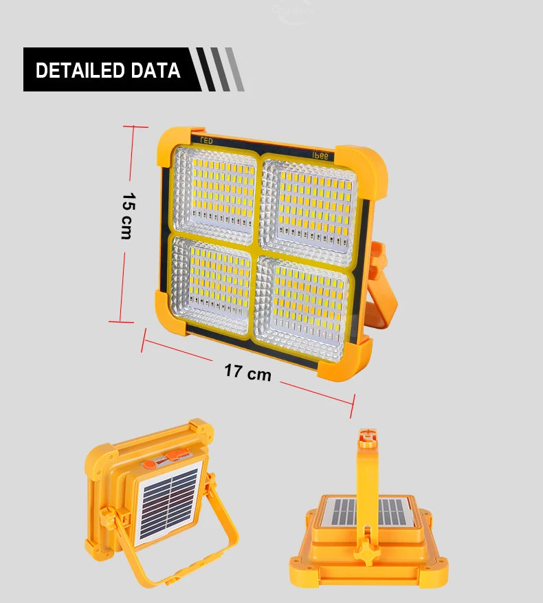 2025 New Outdoor Solar Lamp 35000000 LM LED Solar Light Outdoor Solar Light Emergency Camping Light Type-C Hanging Lantern
