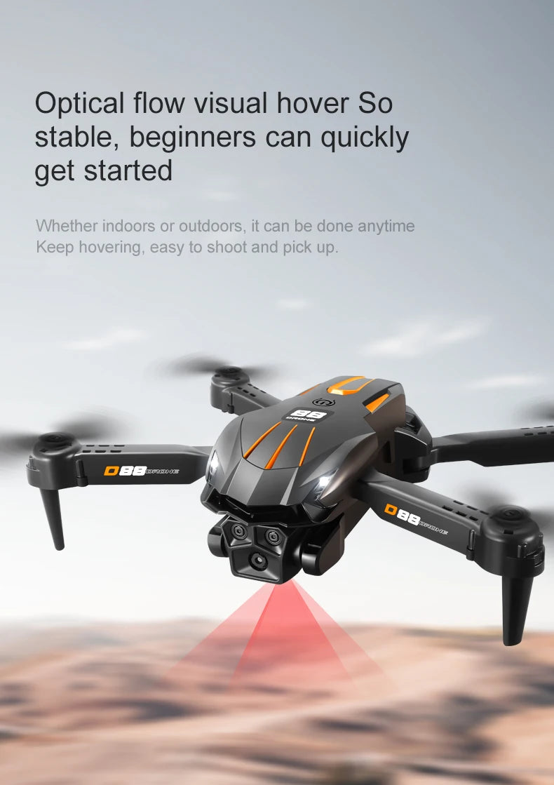Xiaomi D88 Drone HD 8K double caméra photographie aérienne professionnelle flux optique vol stationnaire geste tir pliable quadrirotor ﻿