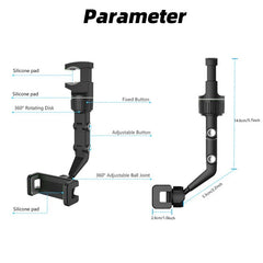 Support de téléphone de voiture multifonctionnel rotatif à 360 degrés, support de rétroviseur automatique, support de téléphone portable pour voiture
