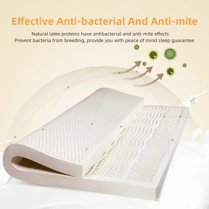 Matelas supérieur en Latex naturel 100%, Source de Latex haut de gamme, liquide pliable, tapis chinois à rebond lent avec housse en coton personnalisable