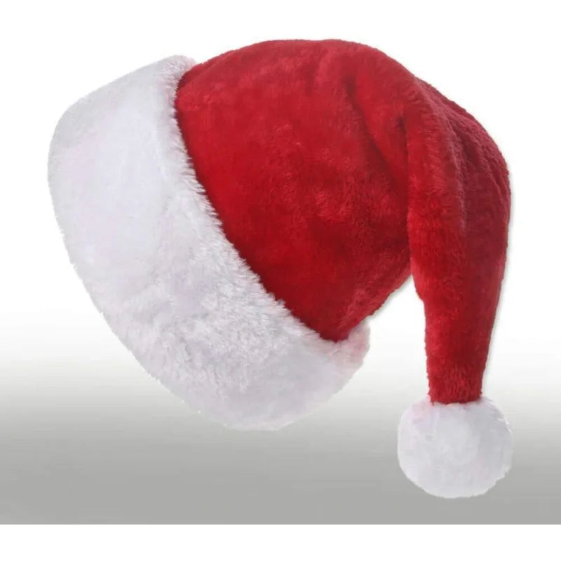 Chapeau de noël en peluche pour adultes et enfants, casquette classique en feutre de vacances pour adultes et enfants, accessoire festif d'hiver