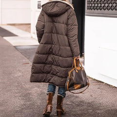 Vêtements d'extérieur d'hiver pour femmes, manteau à capuche, coupe régulière, solide, rétro, Vintage, vêtements décontractés, grande taille, Mia Muse, 2025