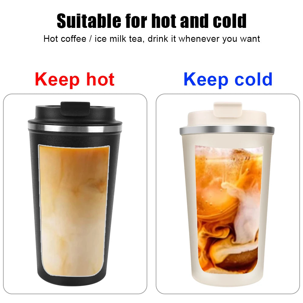 Tasse Thermos de voiture Thermo café pour thé eau café anti-fuite tasse Thermo de voyage tasse à café 380/510ML Double acier inoxydable