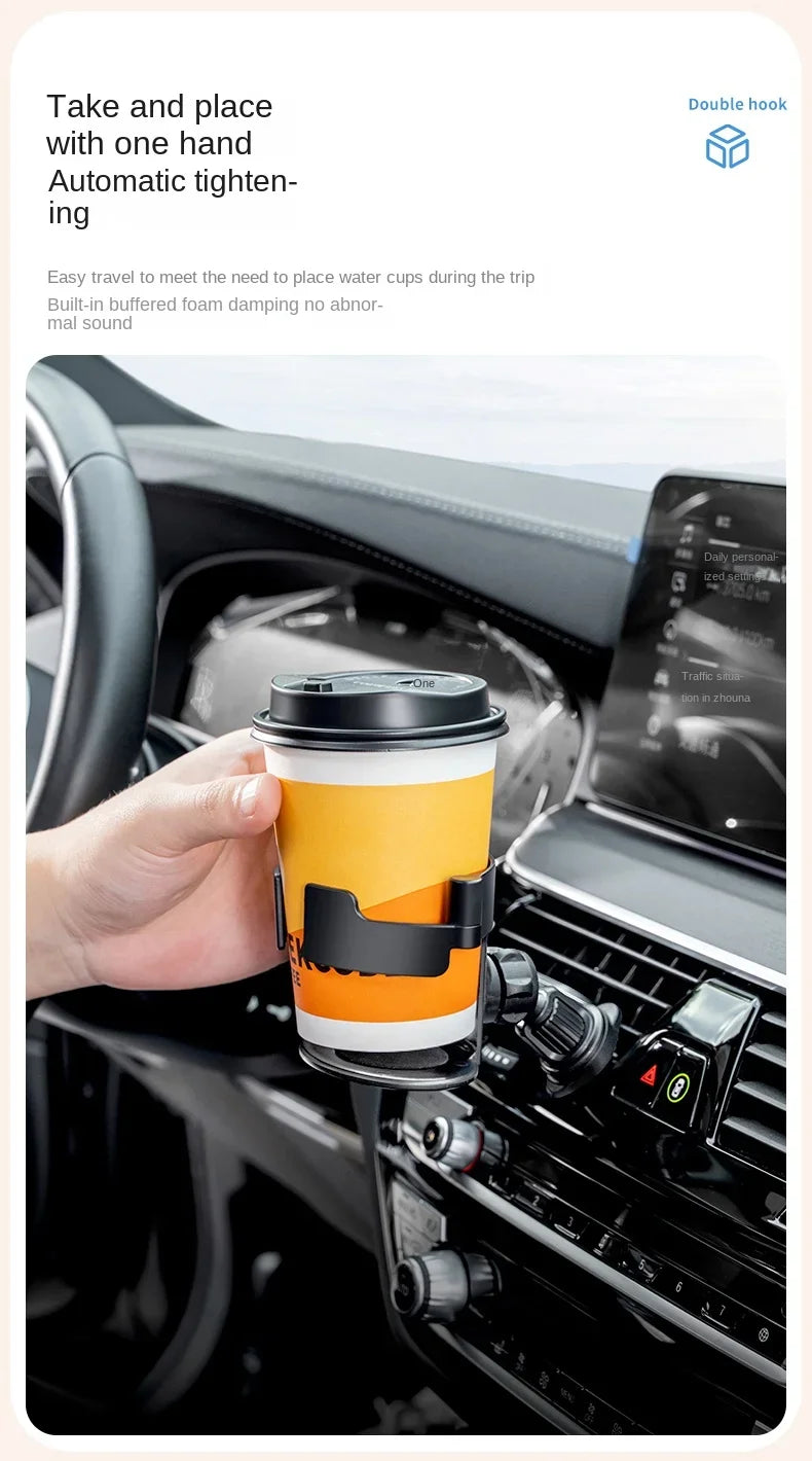 Porte-gobelet d'eau pour voiture, porte-boisson au thé, sortie de climatisation, cendrier, siège à cadre fixe, multifonction