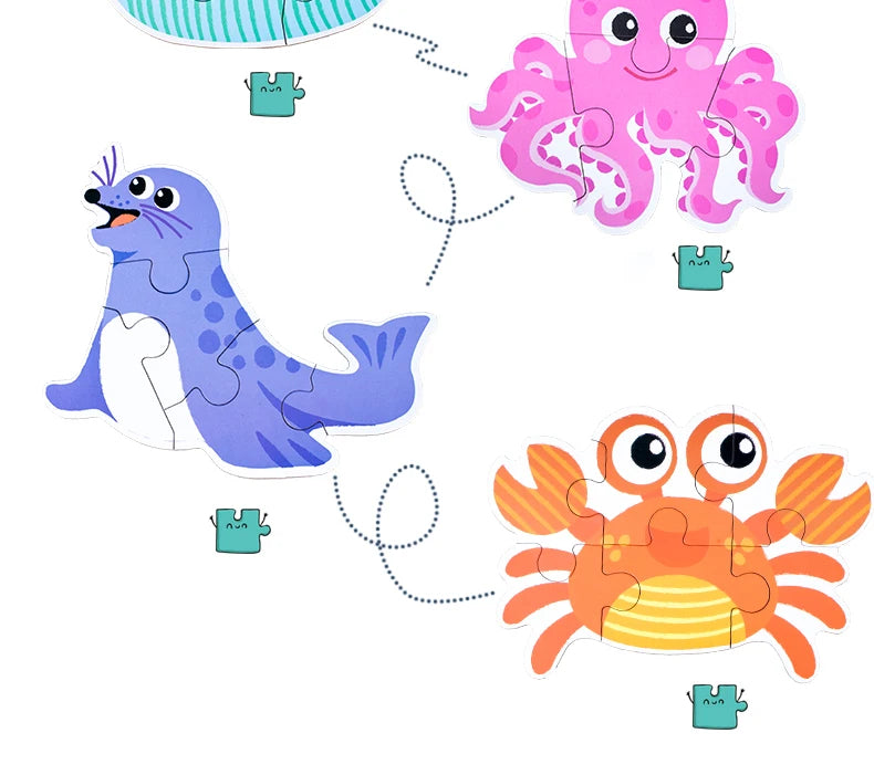 Montessori bébé Puzzle jouets éducatifs pour enfants 2 à 4 ans enfant en bas âge 3D Puzzle en bois enfants boîte de fer jeux de Puzzle jouets