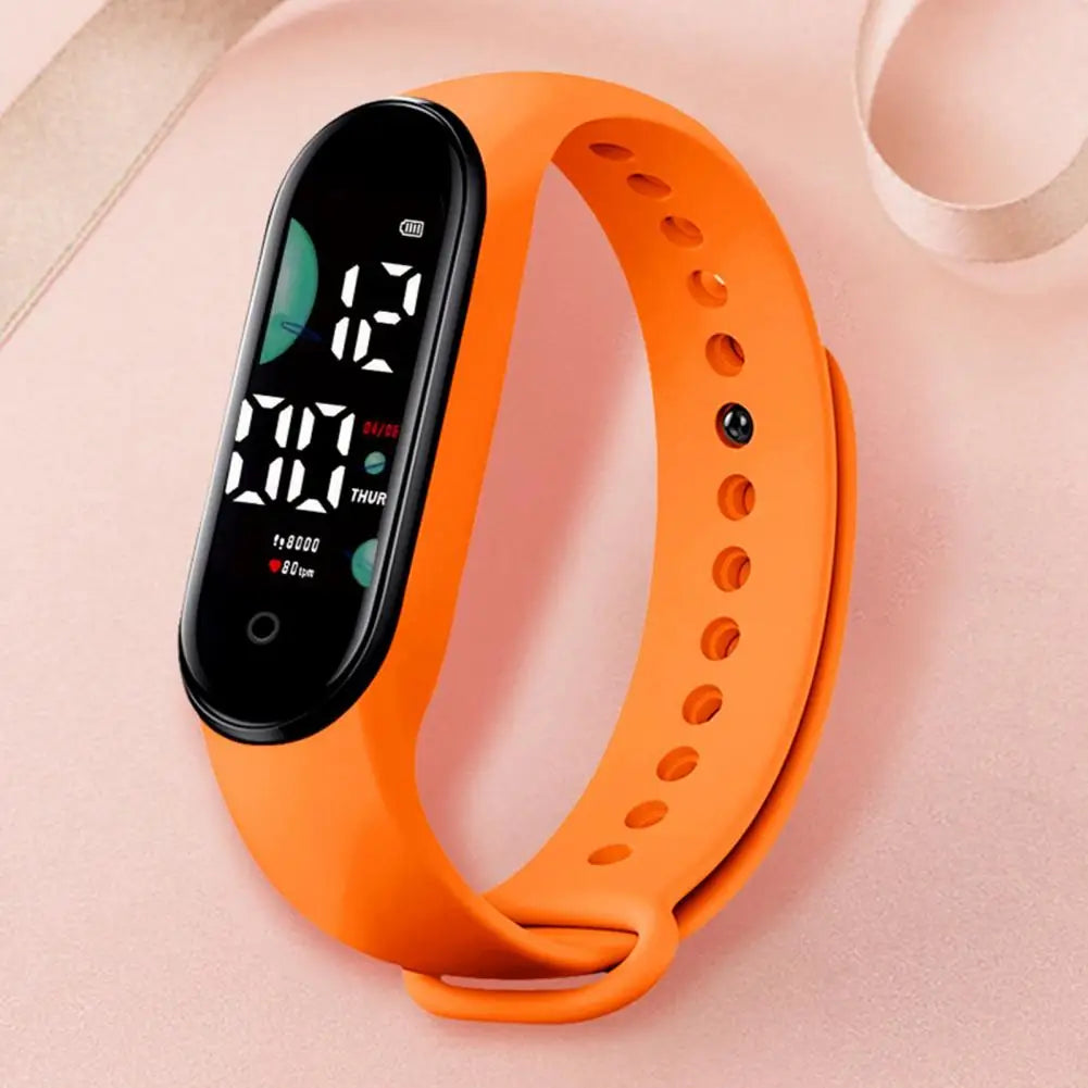 Montre de sport électronique pour enfants, étanche, grand écran de police, affichage LED, Shoous, date automatique, calendrier complet, montre numérique