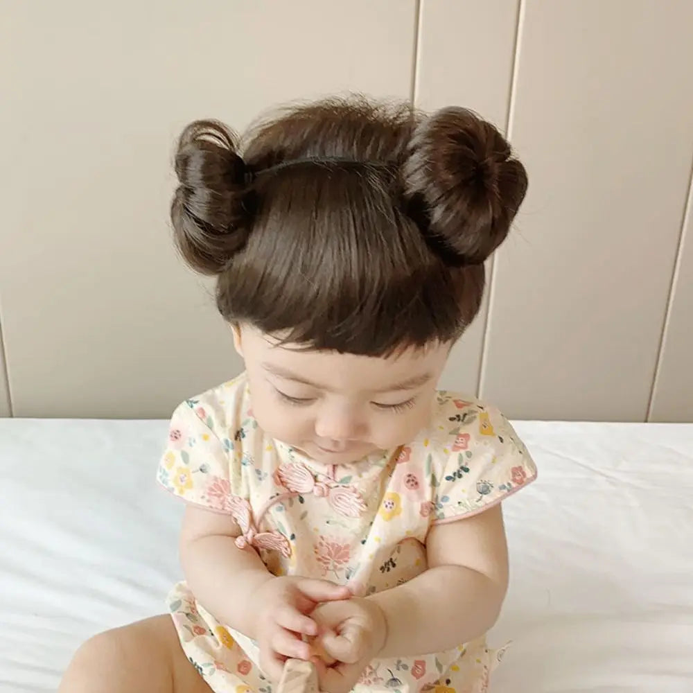Perruque de bébé frange bandeau accessoires de cheveux pour enfants premier anniversaire de bébé photographie style accessoires de cheveux cadeau