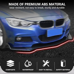 Kit universel de lèvre de pare-choc avant de voiture, 5 pièces, séparateur de becquet ABS, séparateur de lèvre Canard, accessoires universels de voiture