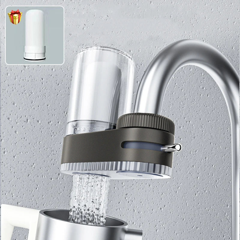 Purificateur d'eau du robinet, filtrage physique pour la maison, Kictchen, 2 éléments filtrants, filtre amovible et lavable, aérateur