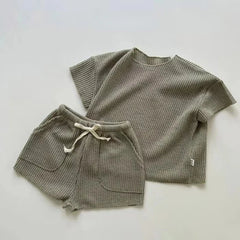 Ensemble de vêtements pour enfants, t-shirt + short pour nouveau-né, ensemble de jogging décontracté, 2 pièces, pour garçons et filles, nouvelle collection printemps été