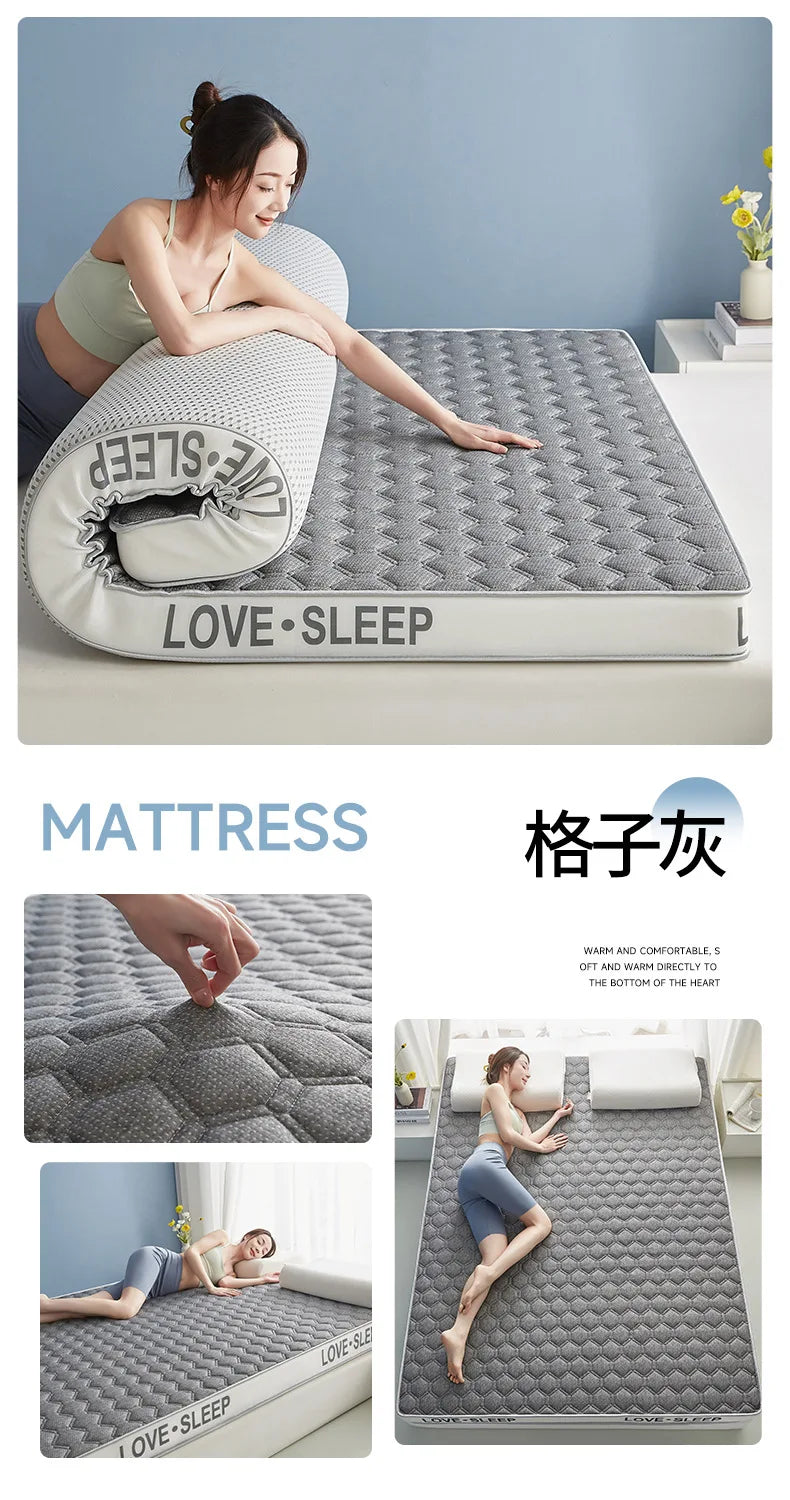 Matelas de lit Tatami pliable en Latex tricoté de qualité supérieure, pour dortoir d'étudiants, chambre à coucher, tapis de protection pour la maison