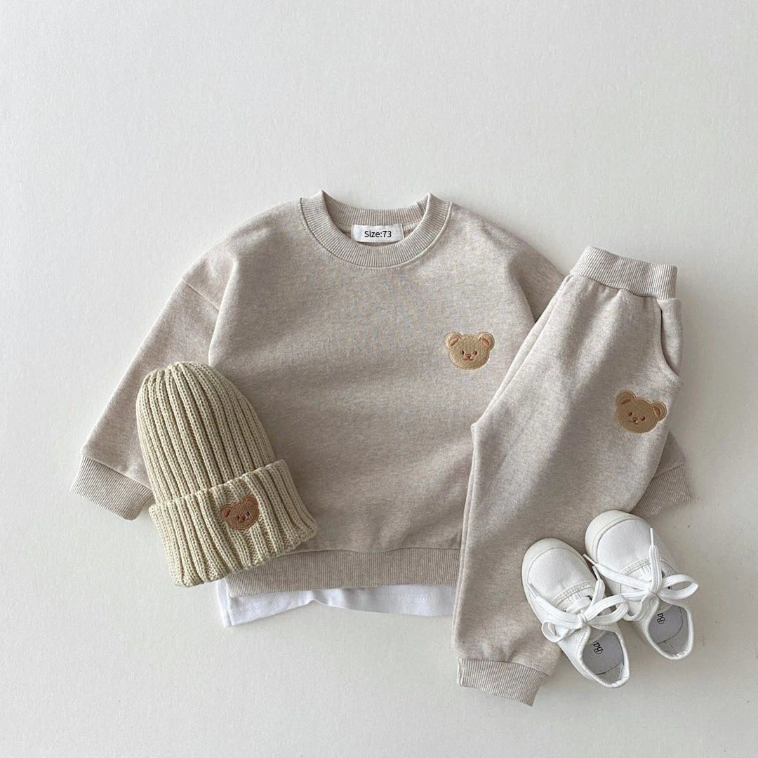 Mode enfant en bas âge bébé garçons fille automne vêtements ensembles bébé fille vêtements ensemble enfants sport ours sweat pantalon 2 pièces costumes tenues