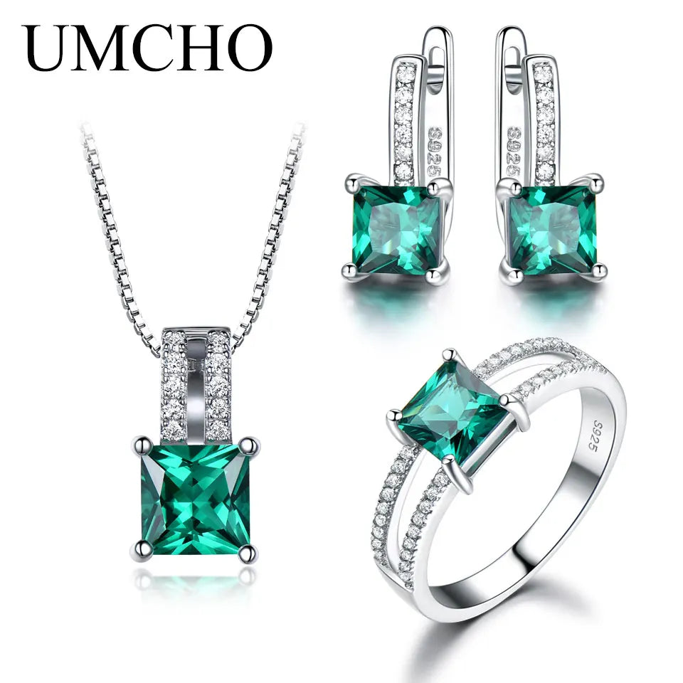 Characterlevez ald Square Jewelry Set pour femme, matiques élégantes, pendentif, clip, boucle d'oreille