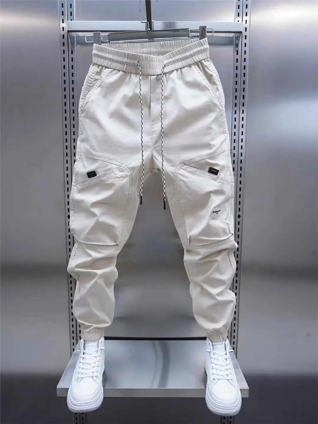 Men's breathable harem pants, men's clothing, 2024 new men's casual pants, straight leg pants