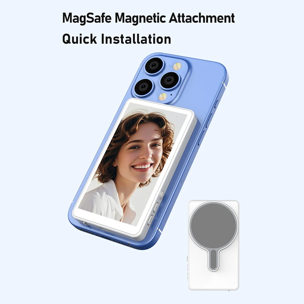 Smartphone moniteur magnétique écran projecteur téléphone caméra arrière Selfie pour Vlog enregistrement vidéo en direct pour Android iPhone