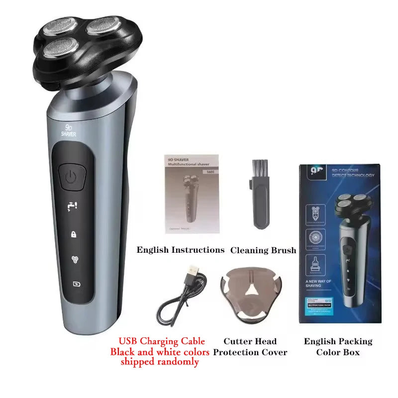Lame de rasoir électrique lavable, facile à détacher, poignée confortable, Design à la mode, rasage efficace, cadeau pour hommes