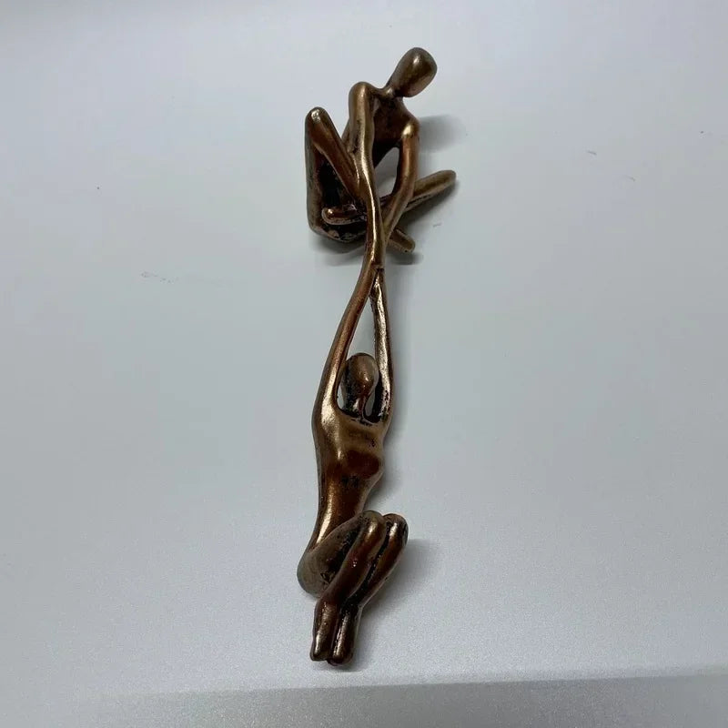 Man Lifting Woman Figurine Art Statue Lover Sculpture Ornament Home Office Decor Dancing Couple Sculpture Art Creative Artwork