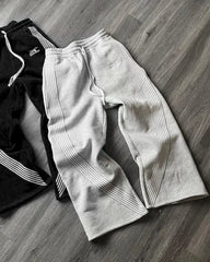 Y2k Casual Grey Embroidered Trousers, Lace Running Pants with Lustre, Functional Tactical, Camouflage for Men and Women