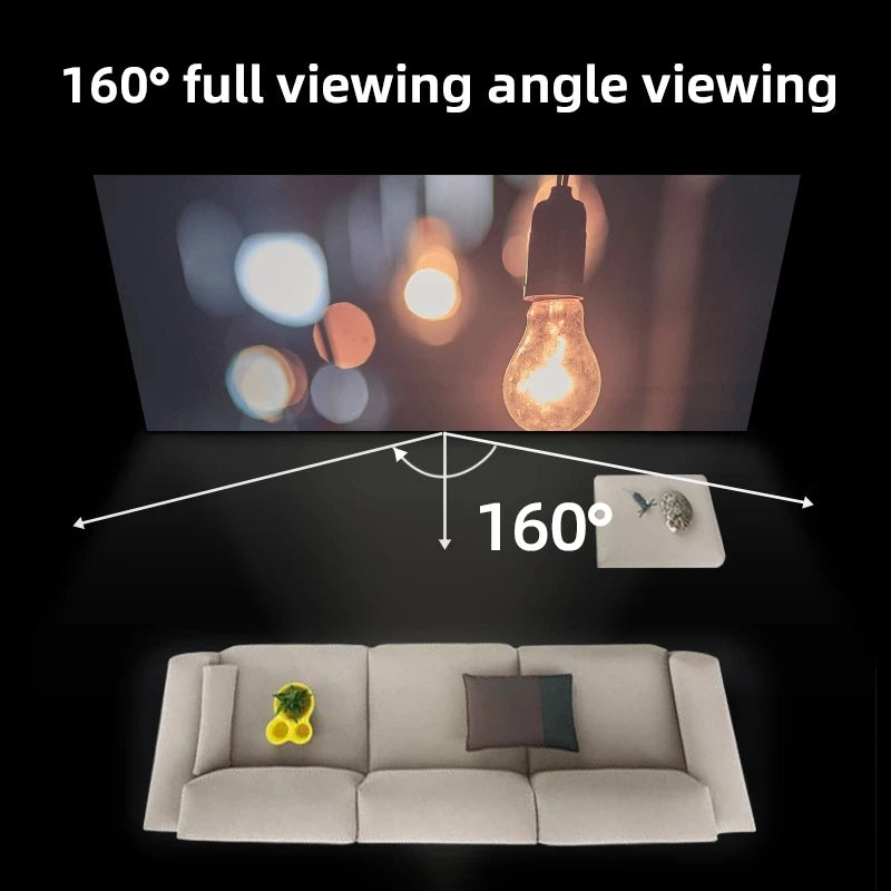 Écran de projection Salange grille blanche Anti-lumière 16:9 écran de Projection pour la maison 72 84 100 120 130 pouces tissu réfléchissant Portable