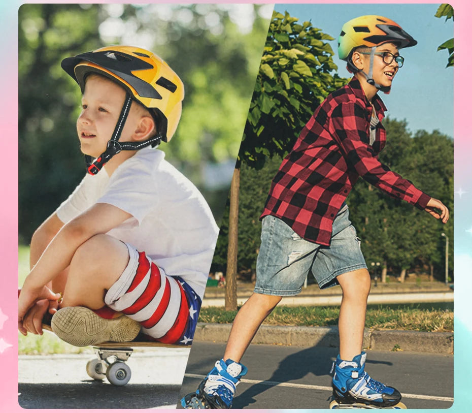 Casque Enfants Vélo Sécurité Cyclisme Garçons Filles Sports de plein air Casquette de protection VTT Draisienne Rollers Casques