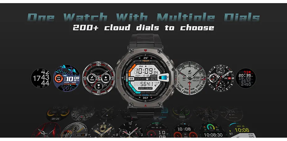 Montre intelligente pour t-rex 3 GPS Smartwatch AMOLED écran tactile 5ATM boussole extérieure moniteur de Sport de Fitness intelligent montre pour hommes pourXiaomi