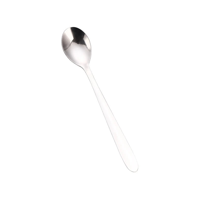 Round, gold-plated stainless steel teaspoons with long handles, for cupcakes, fruit, coffee, honey, desserts, Assad spoon, Britware