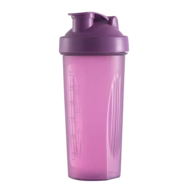 Bouteille Shaker de 600ml, bouteille en plastique Shaker de protéines de 20oz, bouteille de Fitness Portable pour les amateurs de Fitness et les athlètes