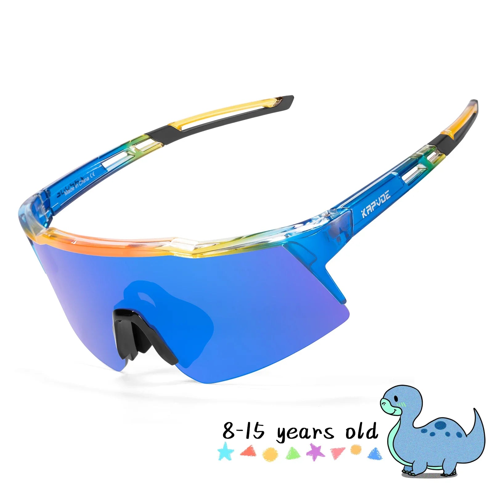 Kapvoe enfants cyclisme lunettes de soleil âgé 8-15 Baseball course enfants lunettes UV400 sport équitation vélo lunettes
