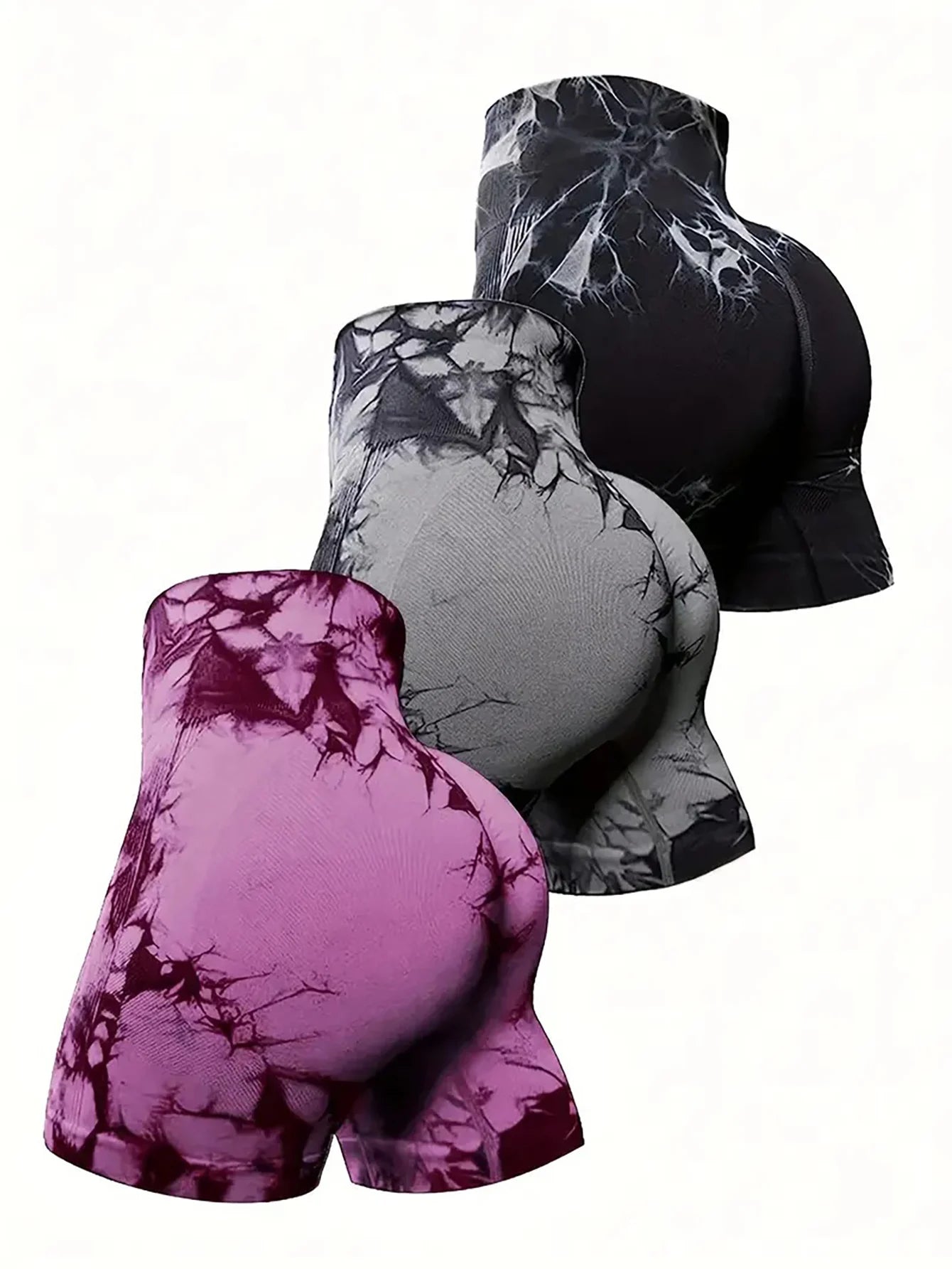 Pantalon de fitness très extensible pour femmes, short moulant pour exercices de cyclisme, yoga, respirant, taille haute, ensemble de 3 pièces