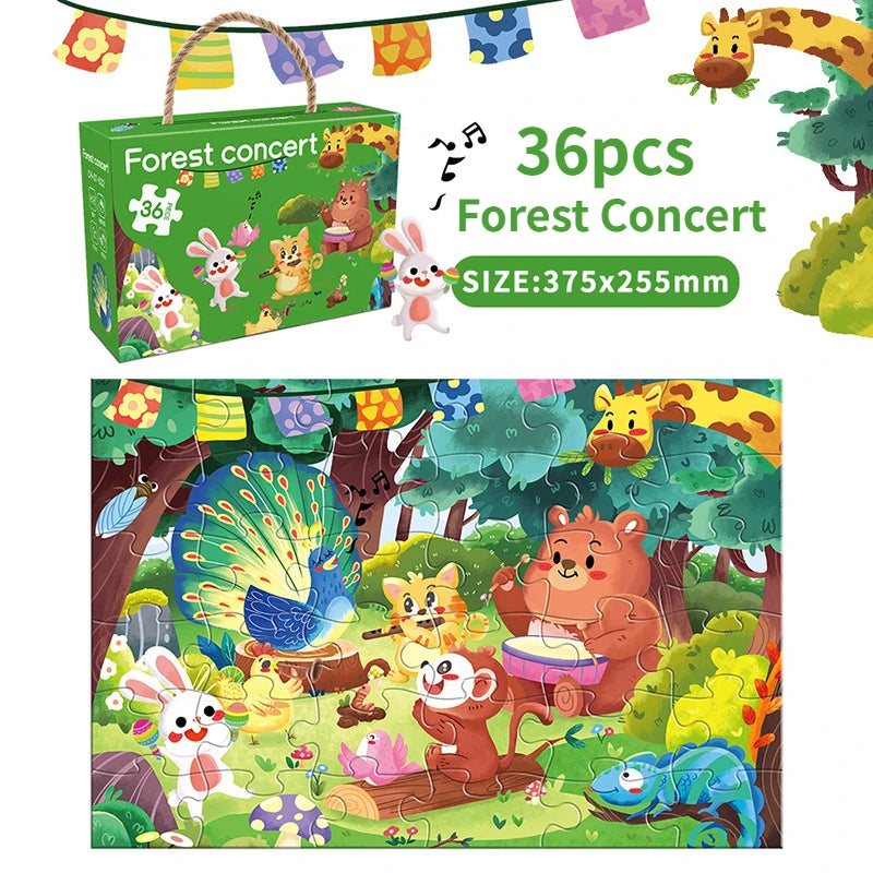 Puzzle de Transport en Papier pour Enfant de 3 à 6 Ans, Grandes Pièces, Cadeau d'Éveil, Jouets pour Bébé, 36 Pièces
