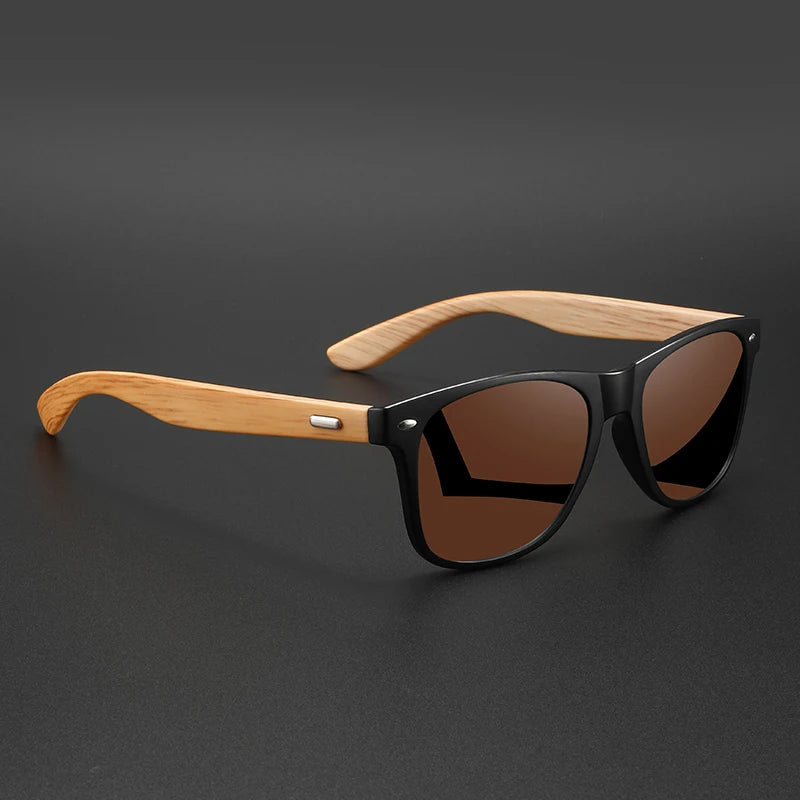 Lunettes de soleil rétro en forme de bambou, classiques, Vintage, UV400, unisexe, décontractées, pour usage quotidien en plein air