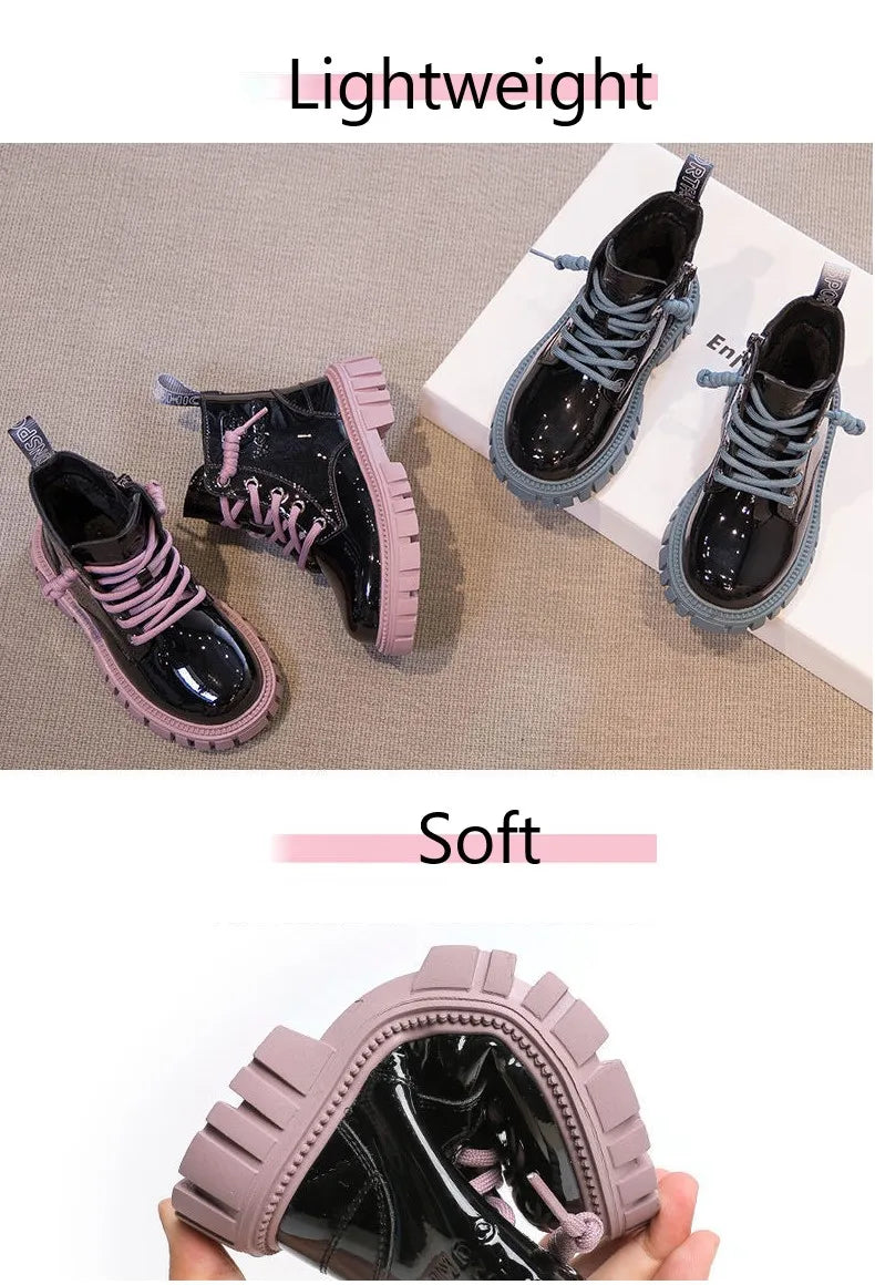Bottes de neige imperméables pour enfants, style britannique, bottes de rinçage pour enfants, bottes chaudes pour garçons et filles, mode automne et hiver, 3 à 15 ans