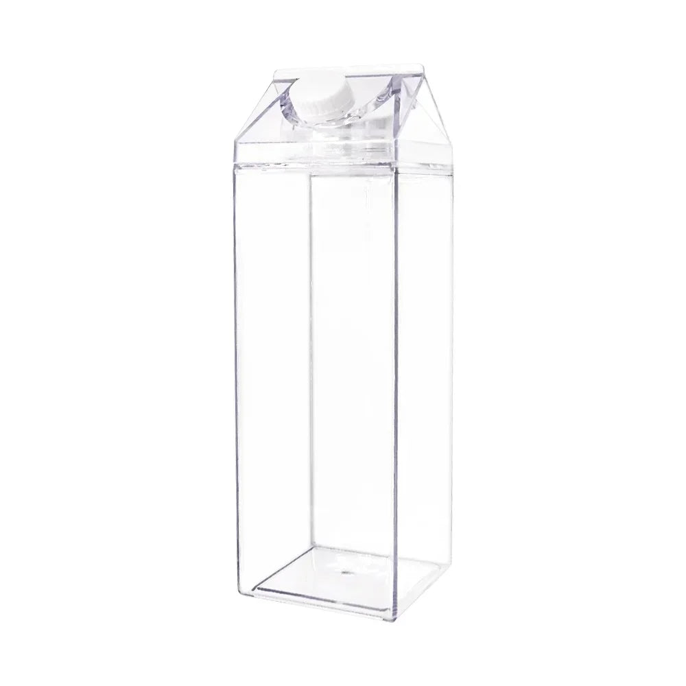 Bouteille pratique en plastique Transparent de 500/1000ml, nouveau jus réutilisable, boîte de tasse transparente de Sport étanche, lait, eau potable pour la maison