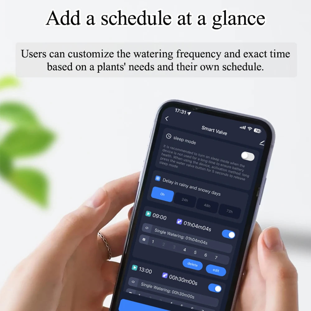 Tuya Smart WiFi Watering Timer, Solar Powered Drip Irrigation System, Built-in Water Flow Recorder, Water Controller