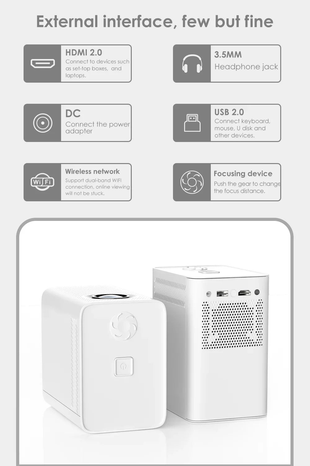 S30MAX Android Wifi 4k projecteur Portable intelligent avec WiFi et Bluetooth poche extérieure 4K 9500L Android 7.0 projecteur