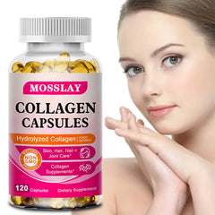 Capsules de collagène avec acide hyaluronique et complexe de vitamine C, supplément de blanchiment de la peau