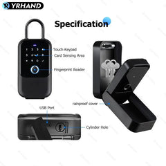 TTlock-Boîte de verrouillage à clé intelligente, sans fil, électronique, application, code numérique, Bluetooth, coffre-fort pour hôte