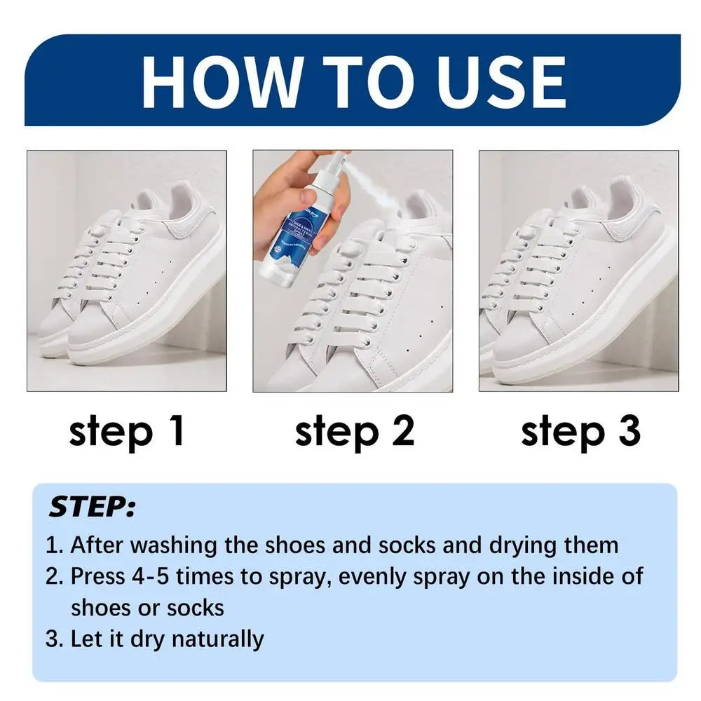 Désodorisant pour pieds de chaussures, vaporisateur naturel, étiquettes de recharges, élimination des odeurs, anti-transpiration, soins des pieds, parfum dépistolet ant pour chaussures