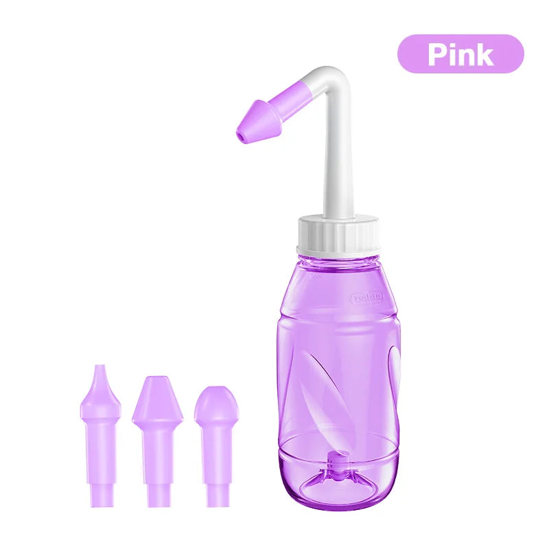 Nasal cleaner for sinusitis, nasal wash, for adults and children, allergic rhinitis treatment, nasal irrigator, neti pot, nasal cleaning tool, 330ml