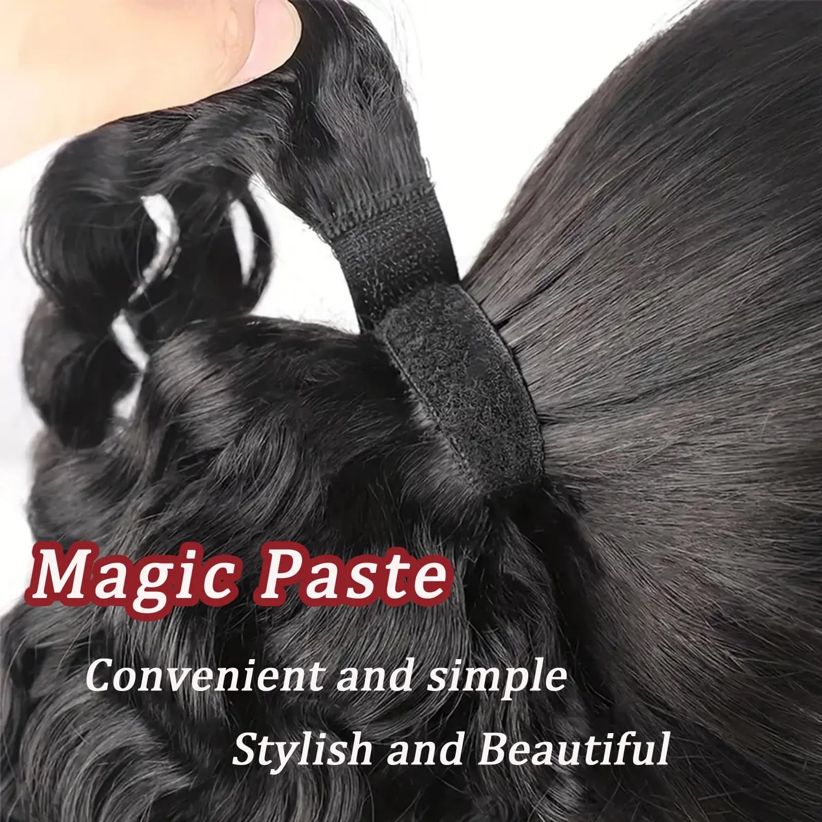100G queue de cheval Extensions de cheveux humains enveloppe droite autour de la prêle 100% Remy cheveux humains 10 "-32" Extension de queue de cheval pour les femmes