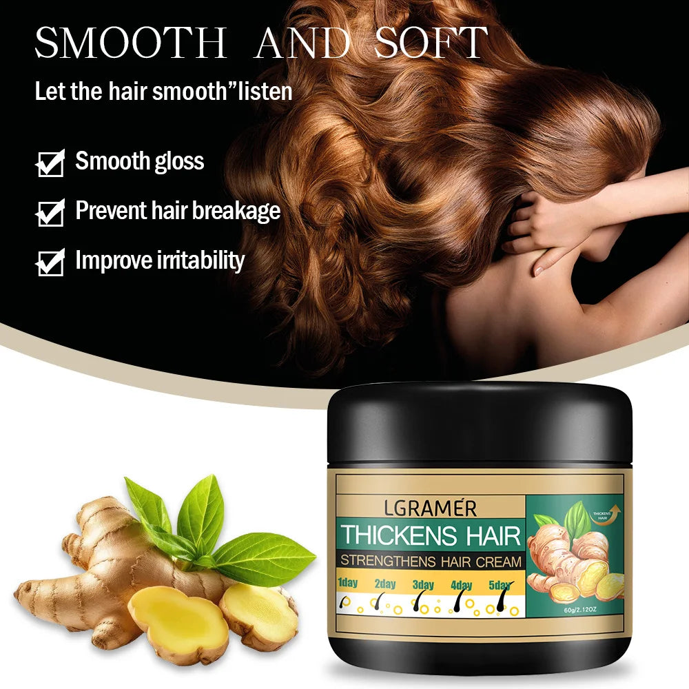Le revitalisant capillaire au gingembre améliore la sécheresse et le ramification nourrit et renforce les racines des cheveux, hydrate les follicules pileux, unisexe
