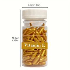 Capsules de sérum à la vitamine E, capsules d'essence à usage unique, peau du visage hydratante et hydratante, 90 capsules/bouteille - 1 bouteille