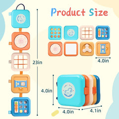 Planche occupée pour tout-petits, jouets sensoriels Montessori pour bébés, motricité Fine, avion de voyage, Cube d'activité, jouets cadeau pour garçons et filles