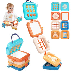Planche occupée pour tout-petits, jouets sensoriels Montessori pour bébés, motricité Fine, avion de voyage, Cube d'activité, jouets cadeau pour garçons et filles