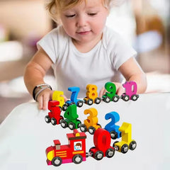 Ensemble de Train pour tout-petits, Puzzle de Train numérique magnétique, ensemble de Train en bois pour tout-petits, trains numériques, activités d'apprentissage éducatives