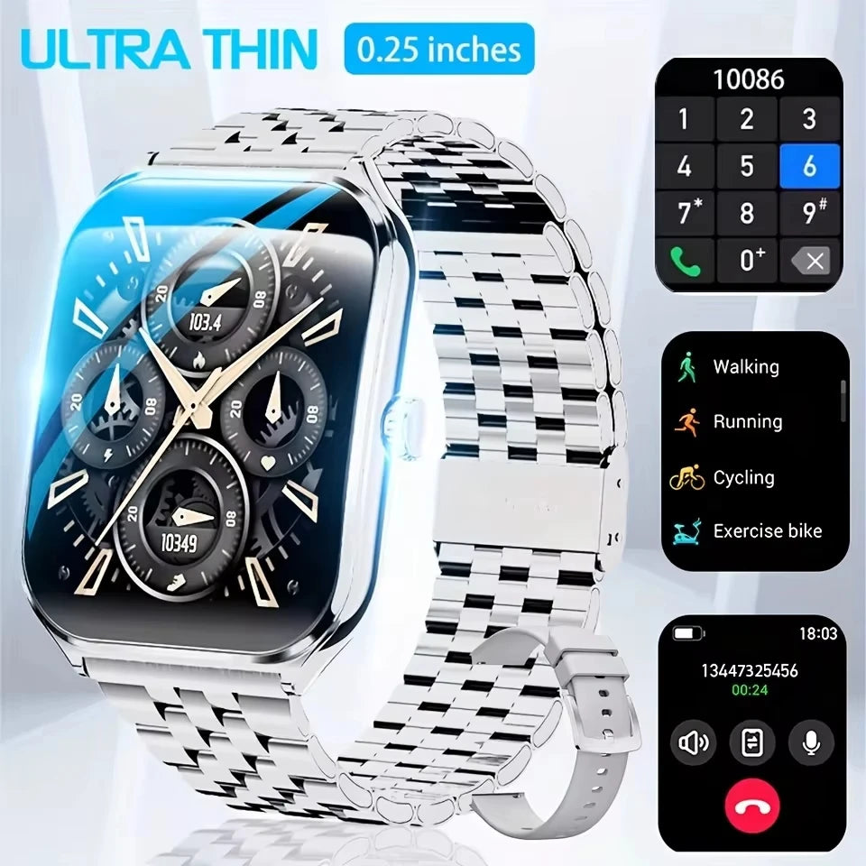 Nouvelle montre intelligente 2025, montre de sport de 1,96 pouces, étanche IP67, plus de modes sportifs 110, traqueur d'activité physique, montre ultra-mince.