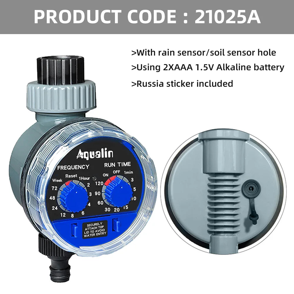 Minuterie automatique pour robinet à bille, système de minuterie pour arrosage et Irrigation du jardin, #21025