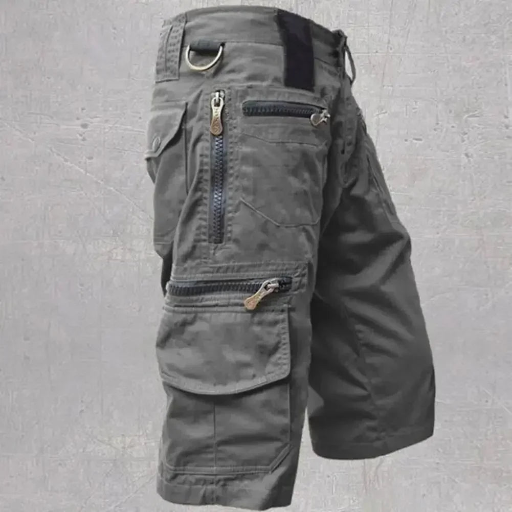 Pantalones cortos hombre short de Jogging pour hommes couleur unie multi-poches été décontracté short Cargo droit hommes Shorts