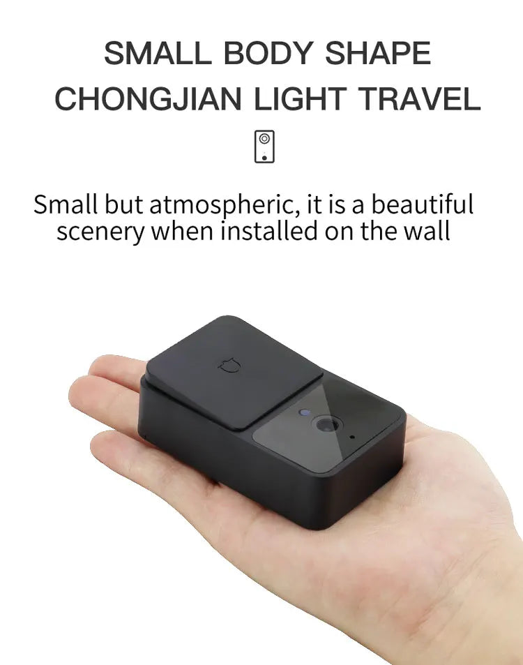 Caméra de sonnette vidéo Wi-Fi, interphone bidirectionnel, changement de voix pour la maison, vision nocturne HD, sans fil, batterie de sécurité intelligente, sonnette de porte